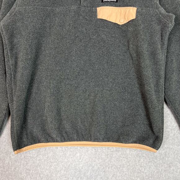 Patagonia Grey Lightweight Synchilla Snap T Fleece Pullover Size Small - Picture 3 of 11